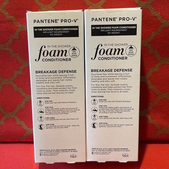 2 NEW UNOPENED PANTENE PRO-V FOAM CONDITIONER - Picture 2 of 2